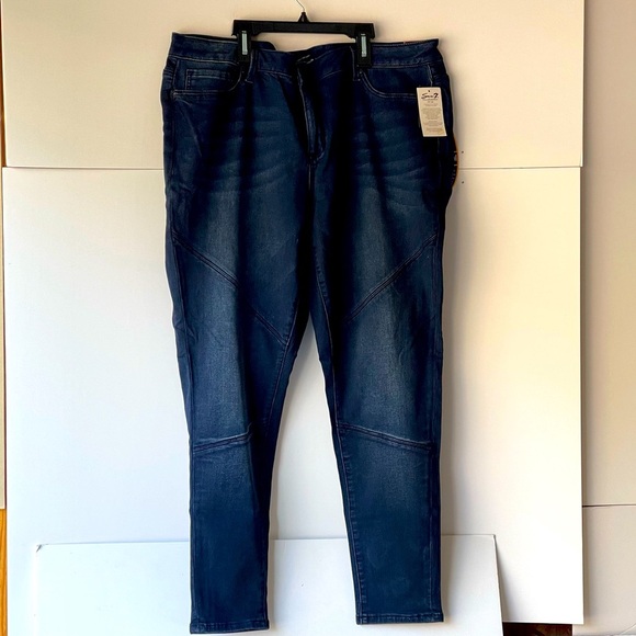 Seven7 Denim Women's  Demin Blue Leggings Skinny Jeans Stretch Pants, Sz 22 - Picture 1 of 12